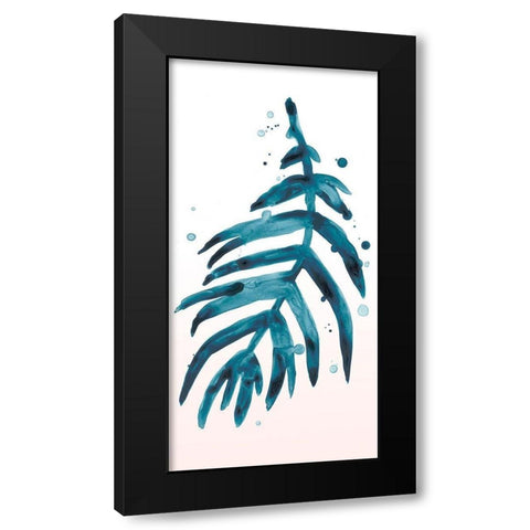Stems in Indigo IV Black Modern Wood Framed Art Print by Vess, June Erica