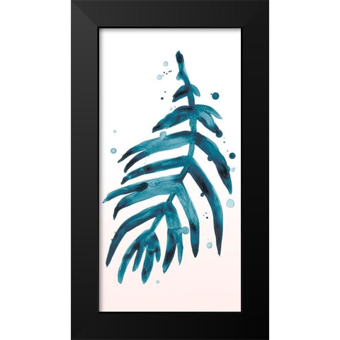 Stems in Indigo IV Black Modern Wood Framed Art Print by Vess, June Erica