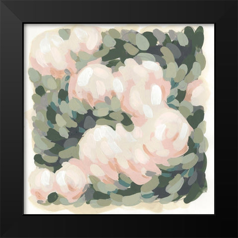 Blush and Celadon I Black Modern Wood Framed Art Print by Vess, June Erica