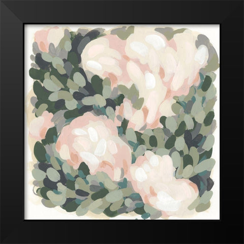 Blush and Celadon II Black Modern Wood Framed Art Print by Vess, June Erica
