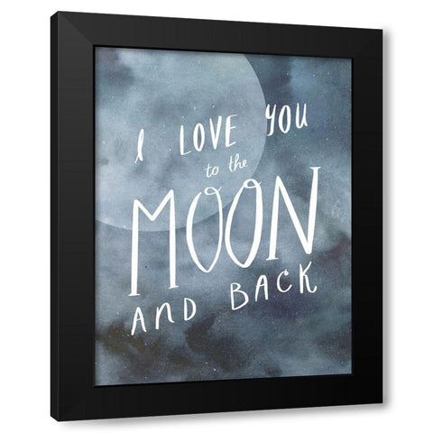 Celestial Love III Black Modern Wood Framed Art Print with Double Matting by Borges, Victoria