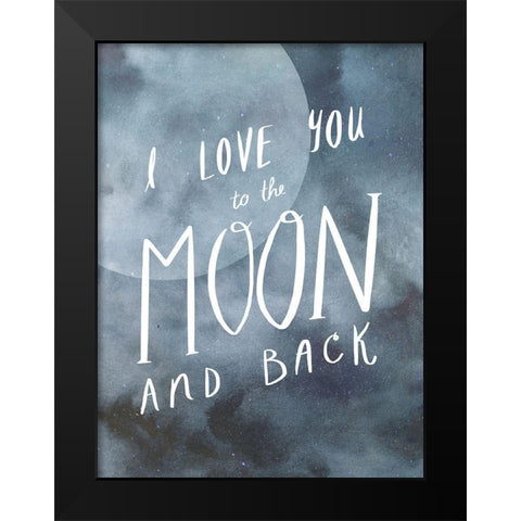 Celestial Love III Black Modern Wood Framed Art Print by Borges, Victoria