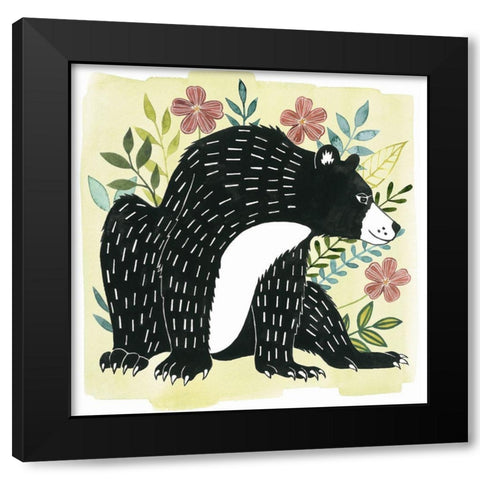 Floral Forester III Black Modern Wood Framed Art Print with Double Matting by Popp, Grace