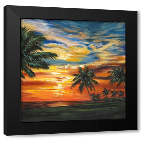 Stunning Tropical Sunset II Black Modern Wood Framed Art Print by Vitaletti, Carolee