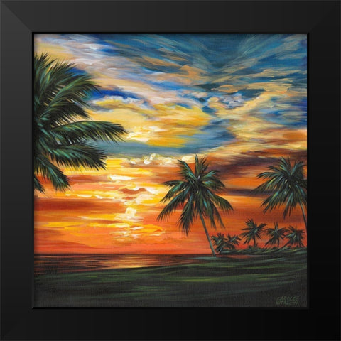 Stunning Tropical Sunset II Black Modern Wood Framed Art Print by Vitaletti, Carolee