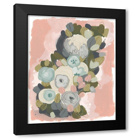 Blossom Cascade II Black Modern Wood Framed Art Print with Double Matting by Vess, June Erica