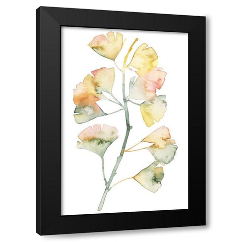 Maidenhair Branch II Black Modern Wood Framed Art Print with Double Matting by Popp, Grace