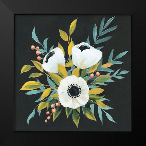 Anemone Posy I Black Modern Wood Framed Art Print by Popp, Grace