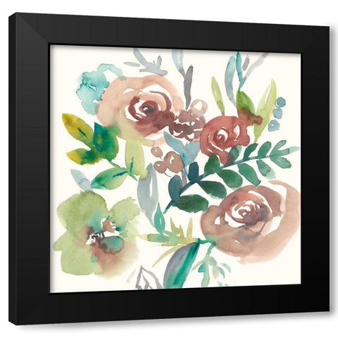 Rosealeah I Black Modern Wood Framed Art Print with Double Matting by Zarris, Chariklia