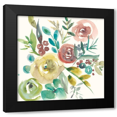 Rosealeah II Black Modern Wood Framed Art Print with Double Matting by Zarris, Chariklia