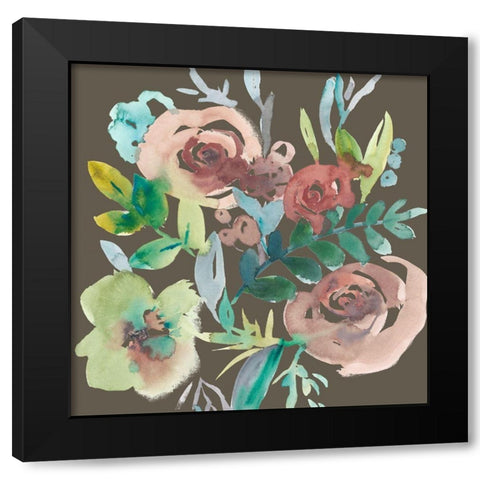 Rosealeah III Black Modern Wood Framed Art Print with Double Matting by Zarris, Chariklia