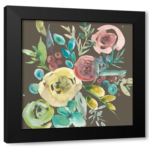 Rosealeah IV Black Modern Wood Framed Art Print with Double Matting by Zarris, Chariklia