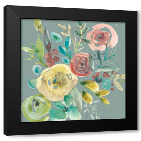 Rosealeah VI Black Modern Wood Framed Art Print with Double Matting by Zarris, Chariklia