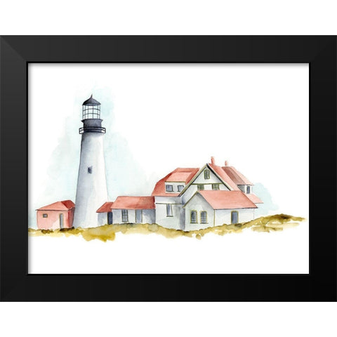 Ocean Beacon II Black Modern Wood Framed Art Print by Moore, Regina