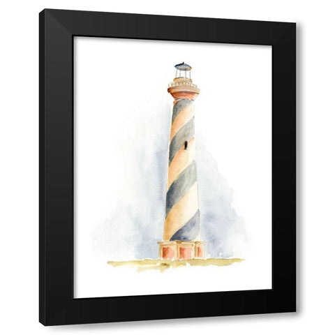 Ocean Beacon III Black Modern Wood Framed Art Print by Moore, Regina