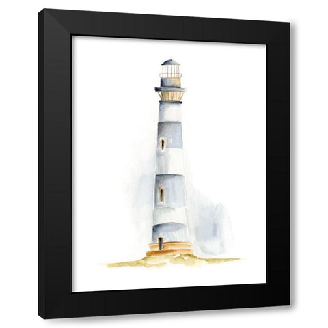 Ocean Beacon IV Black Modern Wood Framed Art Print with Double Matting by Moore, Regina
