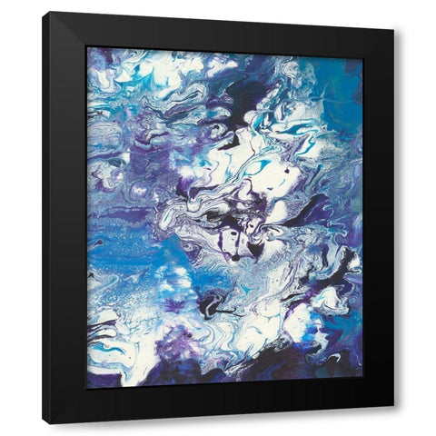 Meandering Mulberry II Black Modern Wood Framed Art Print with Double Matting by Moore, Regina