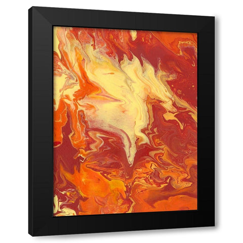 Nomadic Blaze I Black Modern Wood Framed Art Print with Double Matting by Moore, Regina