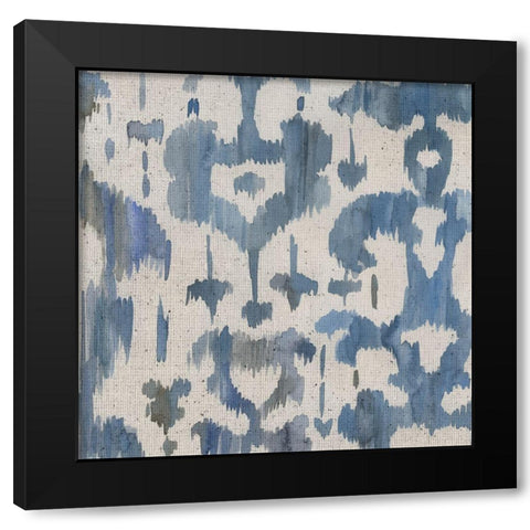 Water Ikat I Black Modern Wood Framed Art Print with Double Matting by Zarris, Chariklia