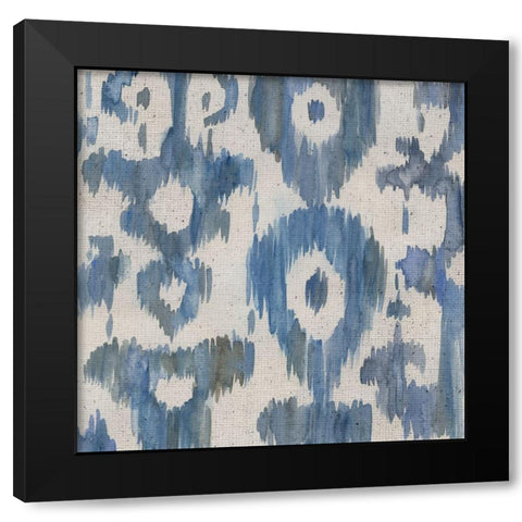 Water Ikat II Black Modern Wood Framed Art Print with Double Matting by Zarris, Chariklia