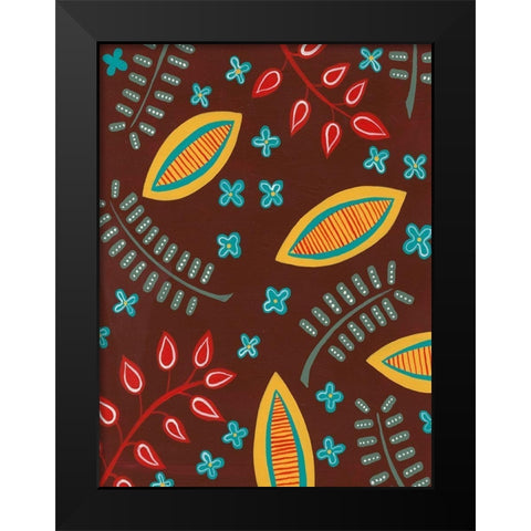 Stylized Motif I Black Modern Wood Framed Art Print by Moore, Regina