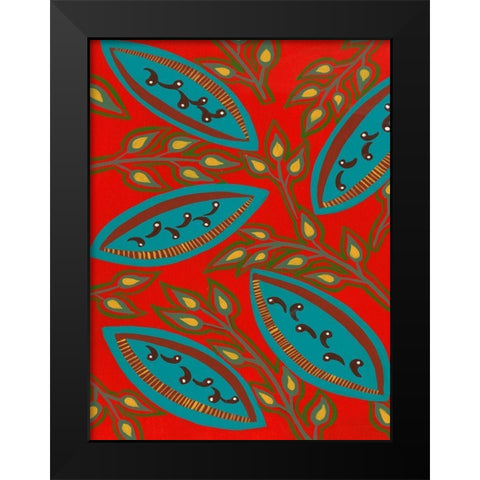 Stylized Motif III Black Modern Wood Framed Art Print by Moore, Regina