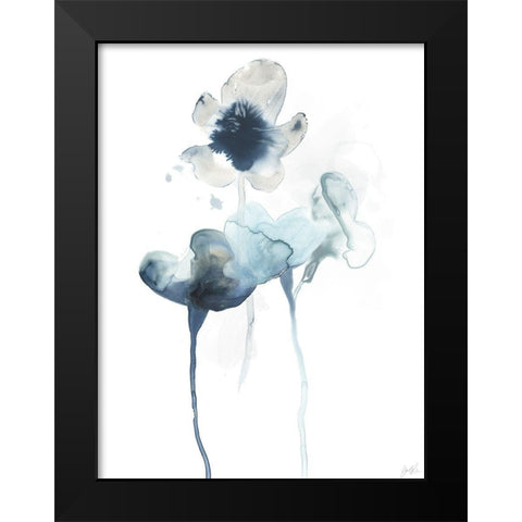 Midnight Blossoms II Black Modern Wood Framed Art Print by Vess, June Erica