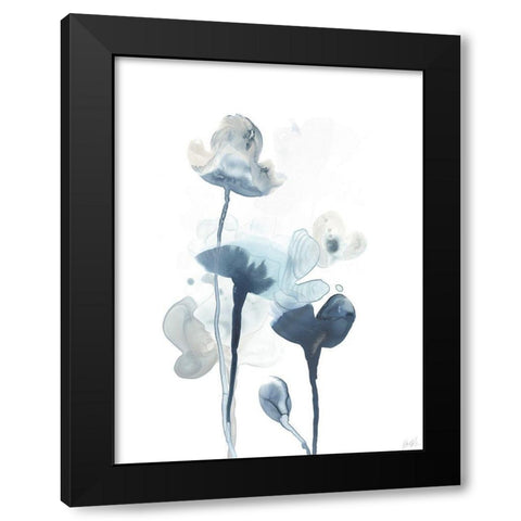 Midnight Blossoms IV Black Modern Wood Framed Art Print with Double Matting by Vess, June Erica