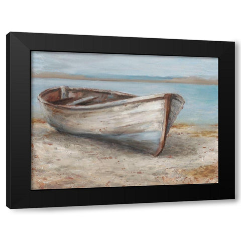 Whitewashed Boat I Black Modern Wood Framed Art Print by Harper, Ethan