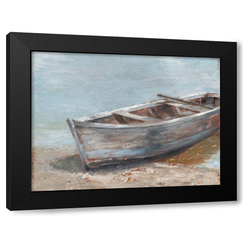 Whitewashed Boat II Black Modern Wood Framed Art Print by Harper, Ethan