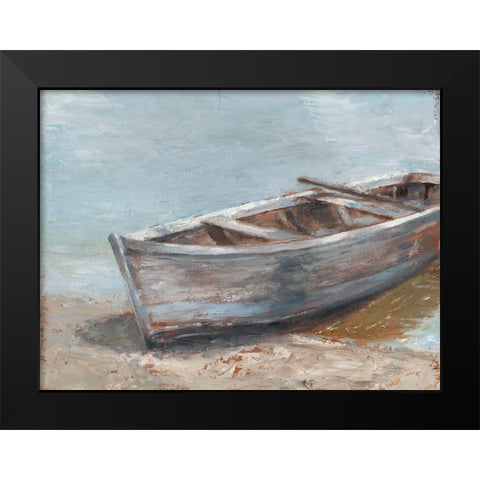 Whitewashed Boat II Black Modern Wood Framed Art Print by Harper, Ethan