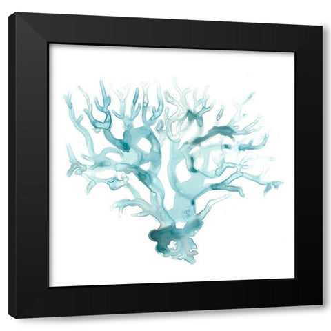 Ocean Cameo I Black Modern Wood Framed Art Print by Vess, June Erica