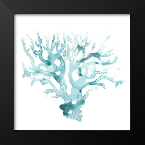 Ocean Cameo I Black Modern Wood Framed Art Print by Vess, June Erica