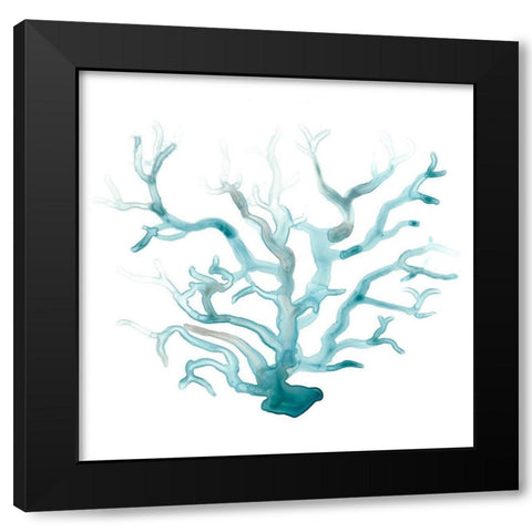 Ocean Cameo III Black Modern Wood Framed Art Print by Vess, June Erica