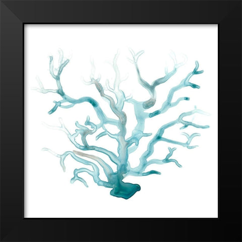 Ocean Cameo III Black Modern Wood Framed Art Print by Vess, June Erica