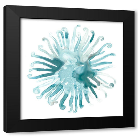 Ocean Cameo IV Black Modern Wood Framed Art Print with Double Matting by Vess, June Erica