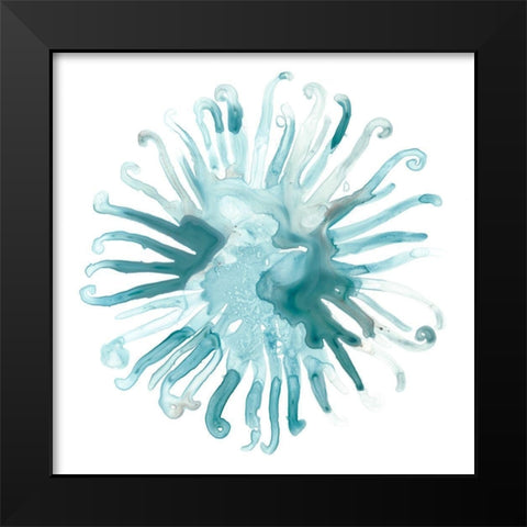 Ocean Cameo IV Black Modern Wood Framed Art Print by Vess, June Erica