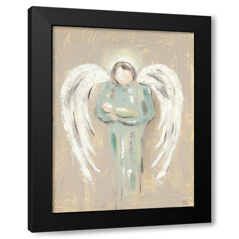 Angel Love Black Modern Wood Framed Art Print by Reynolds, Jade