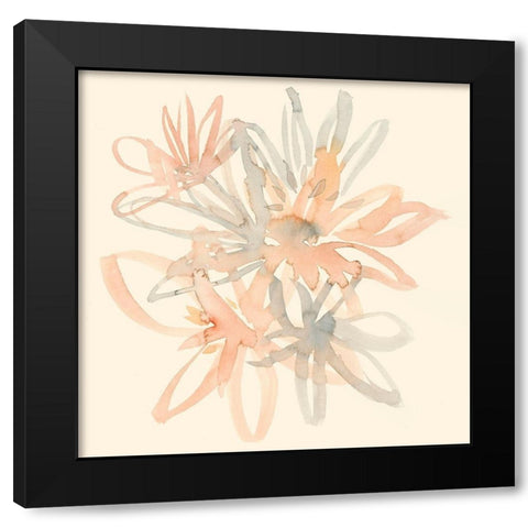 Portia II Black Modern Wood Framed Art Print with Double Matting by Zarris, Chariklia