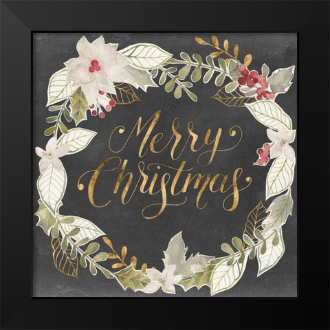 Gilded Christmas I Black Modern Wood Framed Art Print by Popp, Grace
