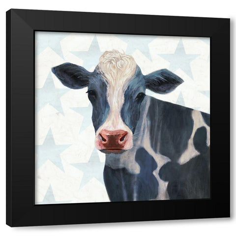 Patriotic Farm I Black Modern Wood Framed Art Print with Double Matting by Borges, Victoria