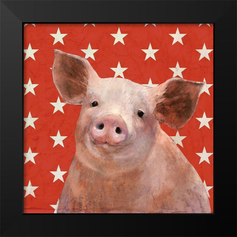 Patriotic Farm III Black Modern Wood Framed Art Print by Borges, Victoria