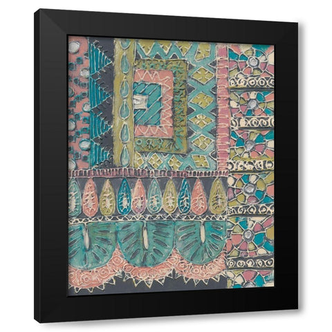 Bohemia II Black Modern Wood Framed Art Print with Double Matting by Zarris, Chariklia