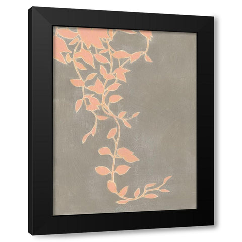 Coral Pothos I Black Modern Wood Framed Art Print with Double Matting by Popp, Grace
