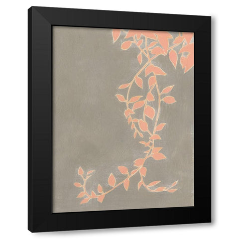 Coral Pothos II Black Modern Wood Framed Art Print by Popp, Grace