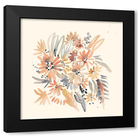 Wallflowers II Black Modern Wood Framed Art Print with Double Matting by Zarris, Chariklia