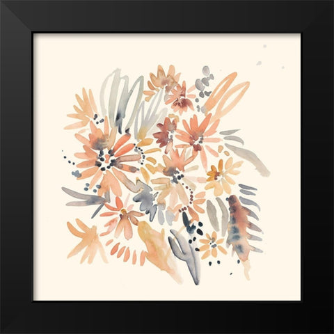 Wallflowers II Black Modern Wood Framed Art Print by Zarris, Chariklia