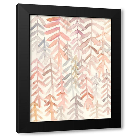 Barberry I Black Modern Wood Framed Art Print with Double Matting by Zarris, Chariklia