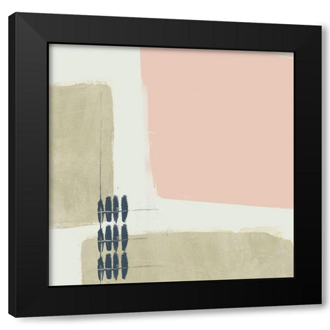 Monotype Abstraction I Black Modern Wood Framed Art Print by Goldberger, Jennifer