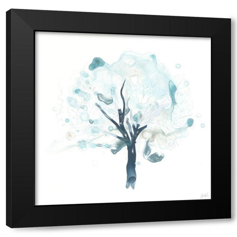 Liquid Arbor II Black Modern Wood Framed Art Print with Double Matting by Vess, June Erica